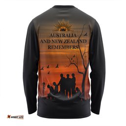 Australia Long Sleeve T-shirt - Anzac Day Australia And New Zealand Remembers