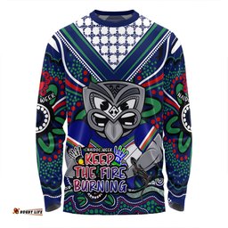 New Zealand Warriors Long Sleeve T-shirt Aboriginal Inspired Naidoc Week Custom For Die Hard Fan Supporters