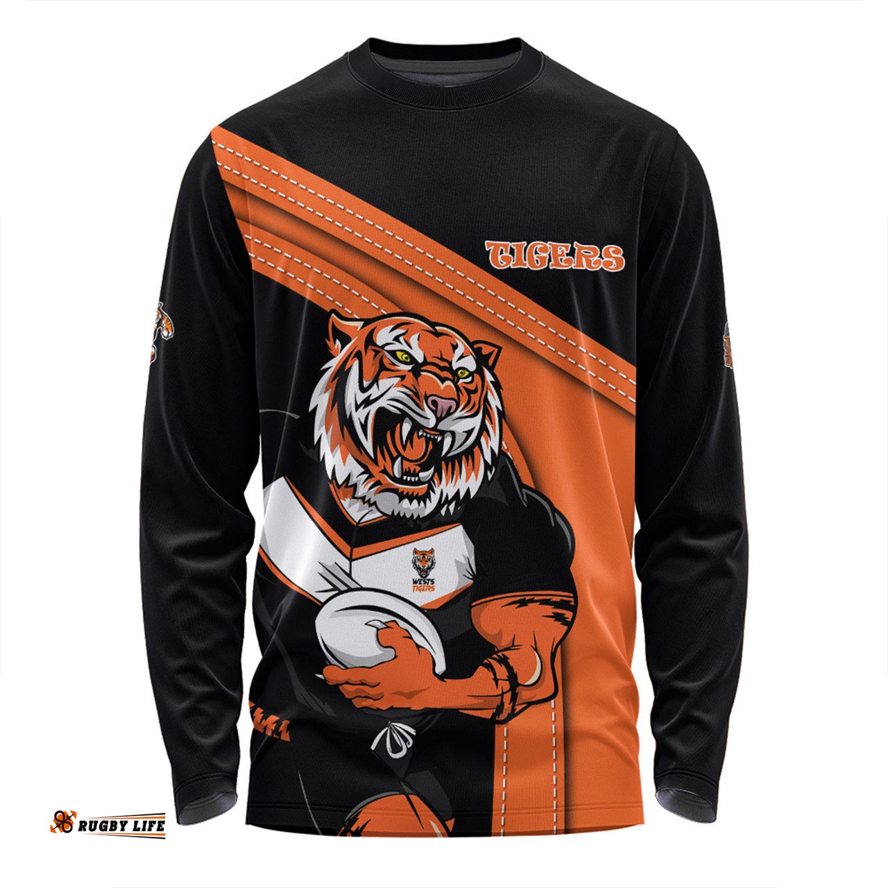 Wests Tigers Long Sleeve T-shirt Custom Team Of Us Die Hard Fan Supporters