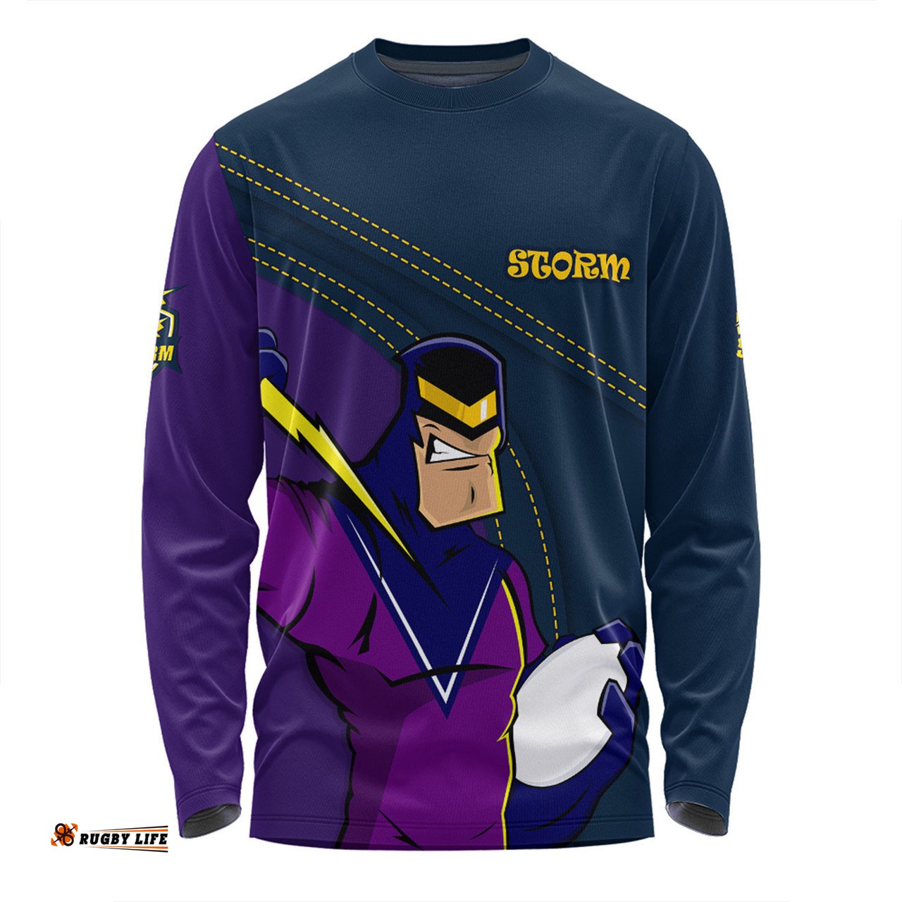 Melbourne Storm Long Sleeve T-shirt Custom Team Of Us Die Hard Fan Supporters