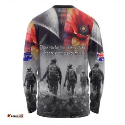Australia Anzac Day Custom Long Sleeve T-shirt - Thank You For The Risks You Take Long Sleeve T-shirt