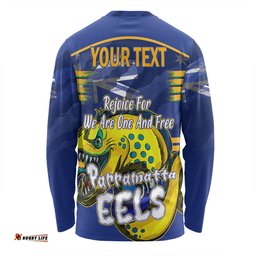 Parramatta Eels Long Sleeve T-shirt - Happy Australia Day We Are One And Free