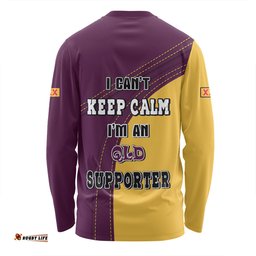 Queensland Maroons Long Sleeve T-shirt Custom Team Of Us Die Hard Fan Supporters