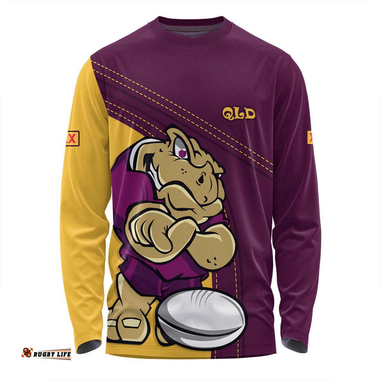 Queensland Maroons Long Sleeve T-shirt Custom Team Of Us Die Hard Fan Supporters