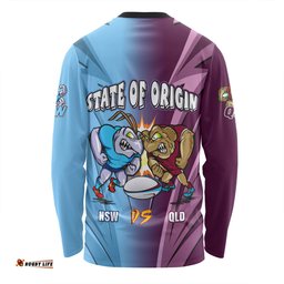 Queensland Maroons Long Sleeve T-shirt Custom State Of Origin 2024 Tough Fan Rugby For Life QLD vs NSW Ver 2