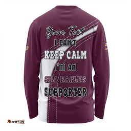 Manly Warringah Sea Eagles Long Sleeve T-shirt Custom Team Of Us Die Hard Fan Supporters
