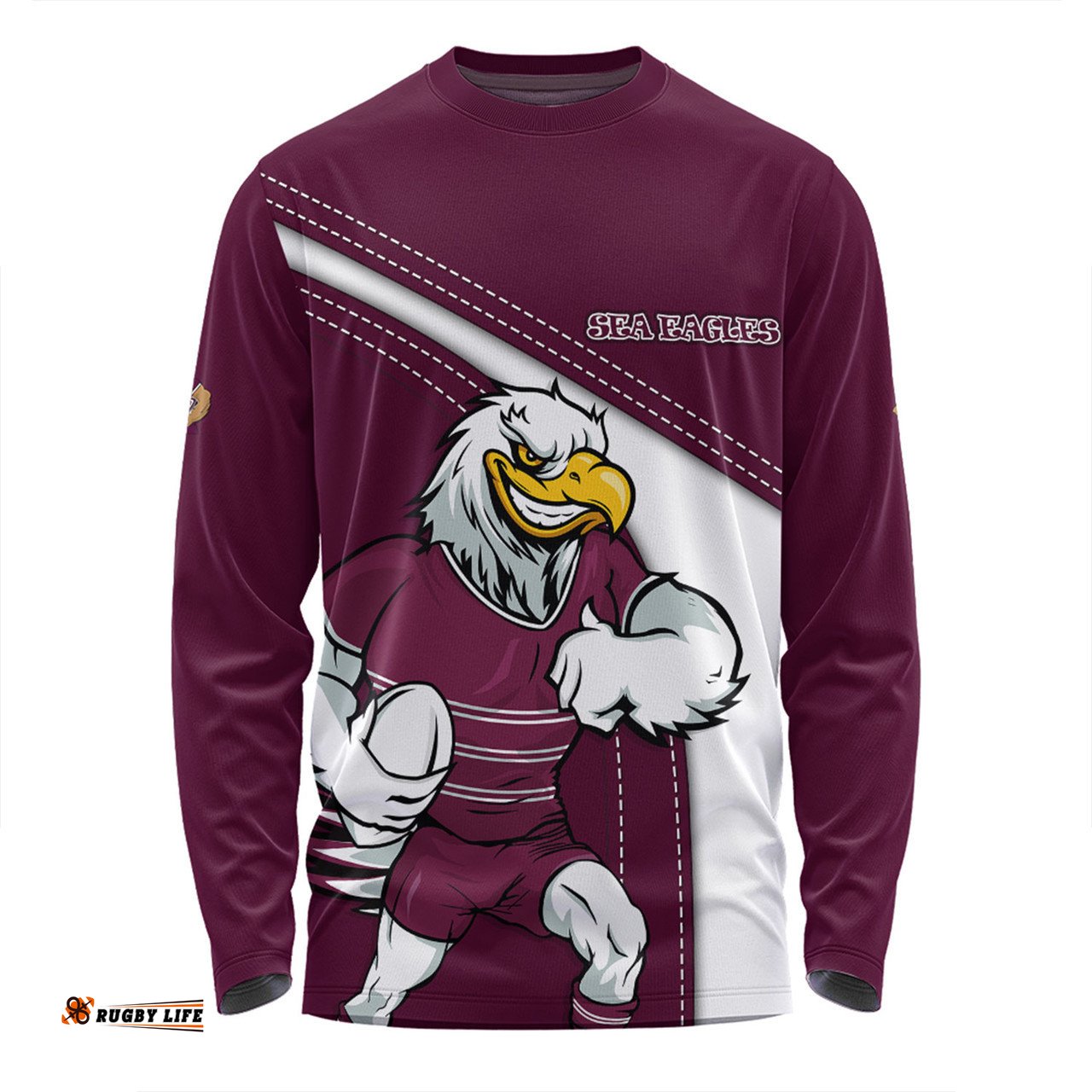 Manly Warringah Sea Eagles Long Sleeve T-shirt Custom Team Of Us Die Hard Fan Supporters