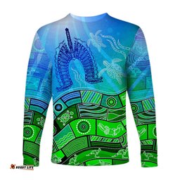 Aboriginal Torres Strait Islands Long Sleeve T-shirt Towards The Light