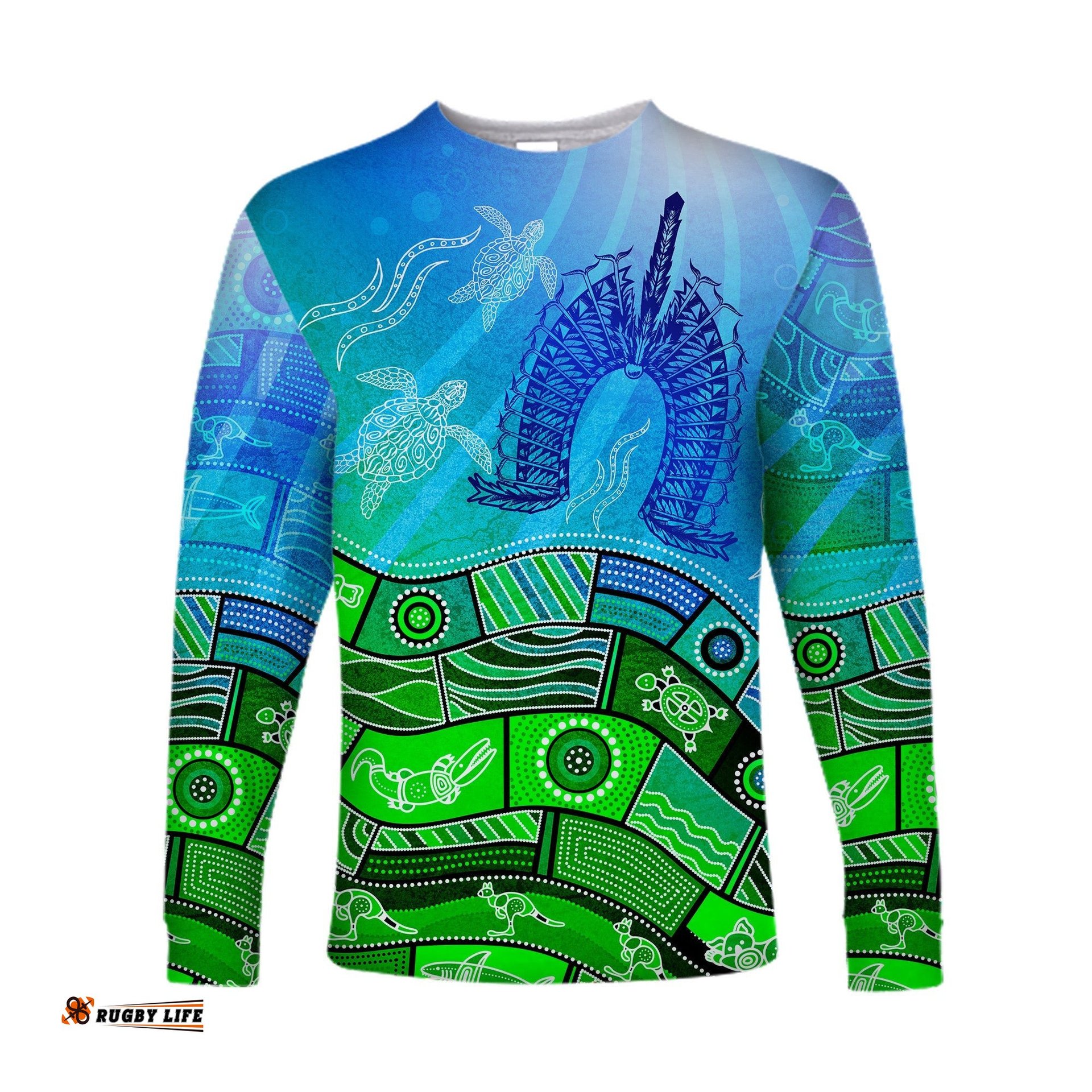 Aboriginal Torres Strait Islands Long Sleeve T-shirt Towards The Light