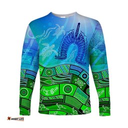 Aboriginal Torres Strait Islands Long Sleeve T-shirt Towards The Light