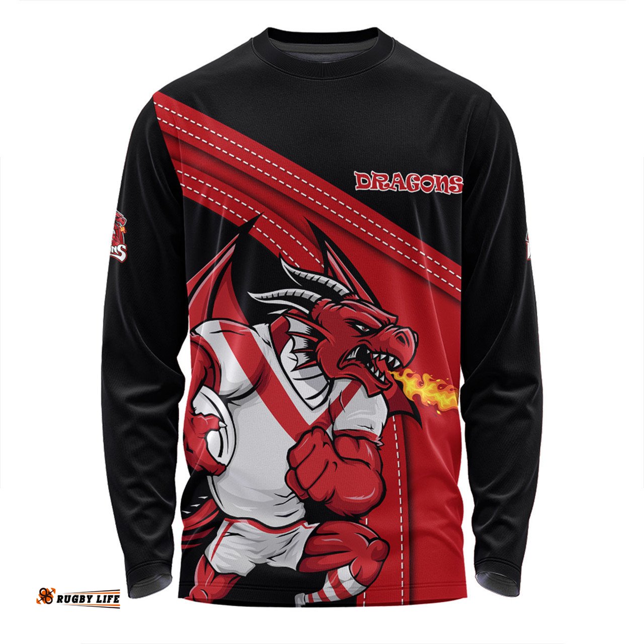 St. George Illawarra Dragons Long Sleeve T-shirt Custom Team Of Us Die Hard Fan Supporters