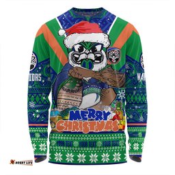 New Zealand Warriors Christmas Custom Long Sleeve T-shirt - Warriors Santa Aussie Big Things Long Sleeve T-shirt