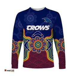 Adelaide Football Long Sleeve T-shirt Crows Aboriginal Art