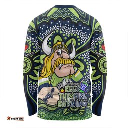 Canberra Raiders Long Sleeve T-shirt Aboriginal Inspired Naidoc Week Custom For Die Hard Fan Supporters