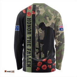 Australia Long Sleeve T-shirt Lest We Forget Military Camouflage Simple Style
