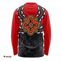 Australia Long Sleeve T-shirt Aboriginal Inspired Symbol Pattern