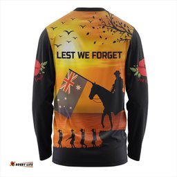 Australia Long Sleeve T-shirt Lest We Forget Anzac Horse Brigade