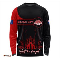 Australia Long Sleeve T-shirt Anzac Day Army And Soldiers Style