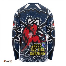 North Queensland Cowboys Long Sleeve T-shirt Aboriginal Inspired Naidoc Week Custom For Die Hard Fan Supporters