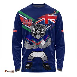 New Zealand Warriors Long Sleeve T-shirt Custom For Die Hard Fan Australia Flag Scratch Style