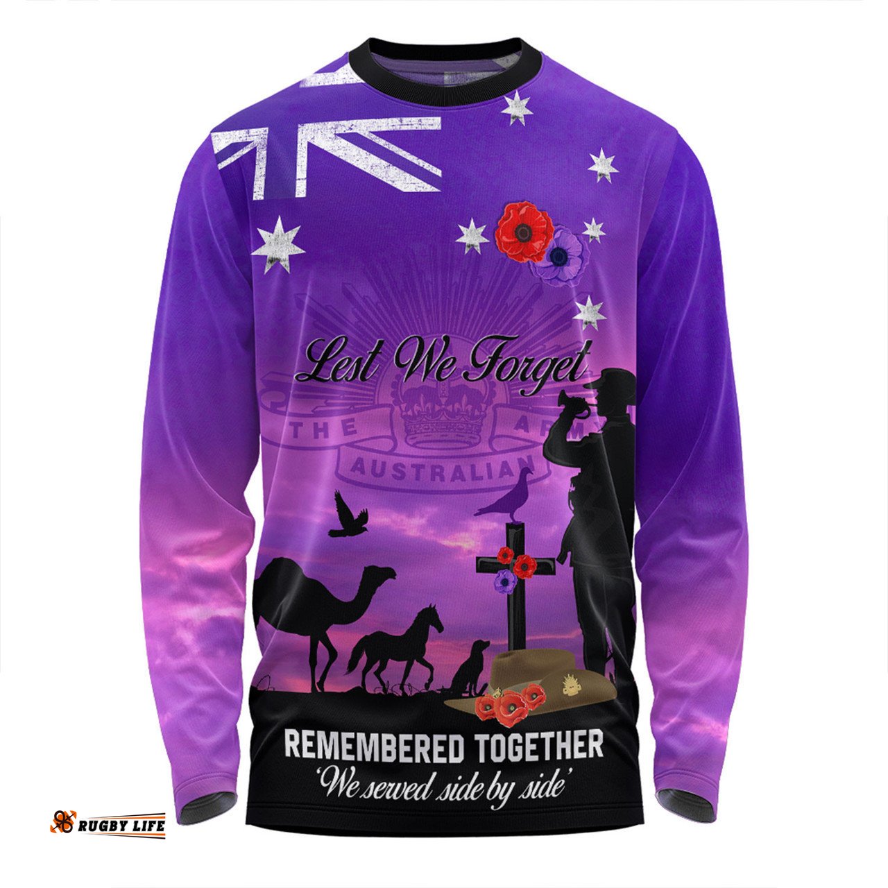 Australia Anzac Day Long Sleeve T-shirt - Anzac Day We Served Side By Side Long Sleeve T-shirt
