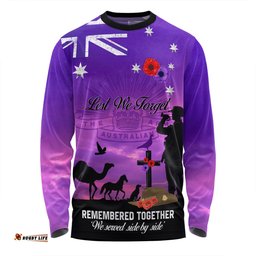 Australia Anzac Day Long Sleeve T-shirt - Anzac Day We Served Side By Side Long Sleeve T-shirt