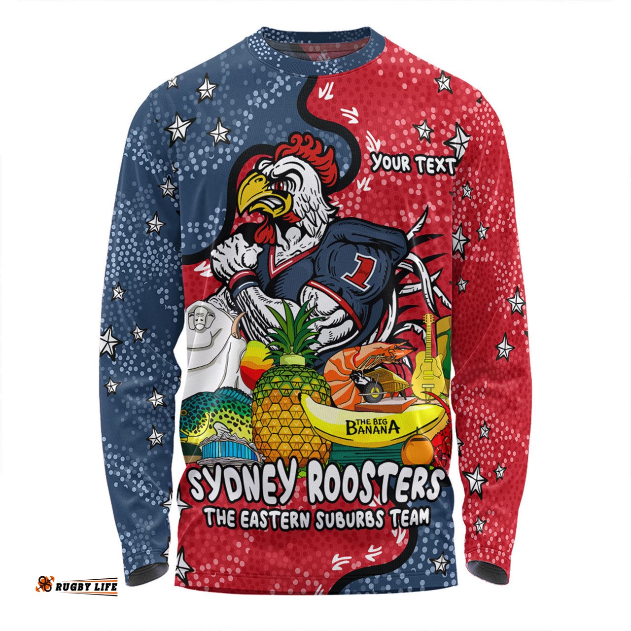 Sydney Roosters Custom Long Sleeve T-shirt - Australian Big Things Long Sleeve T-shirt
