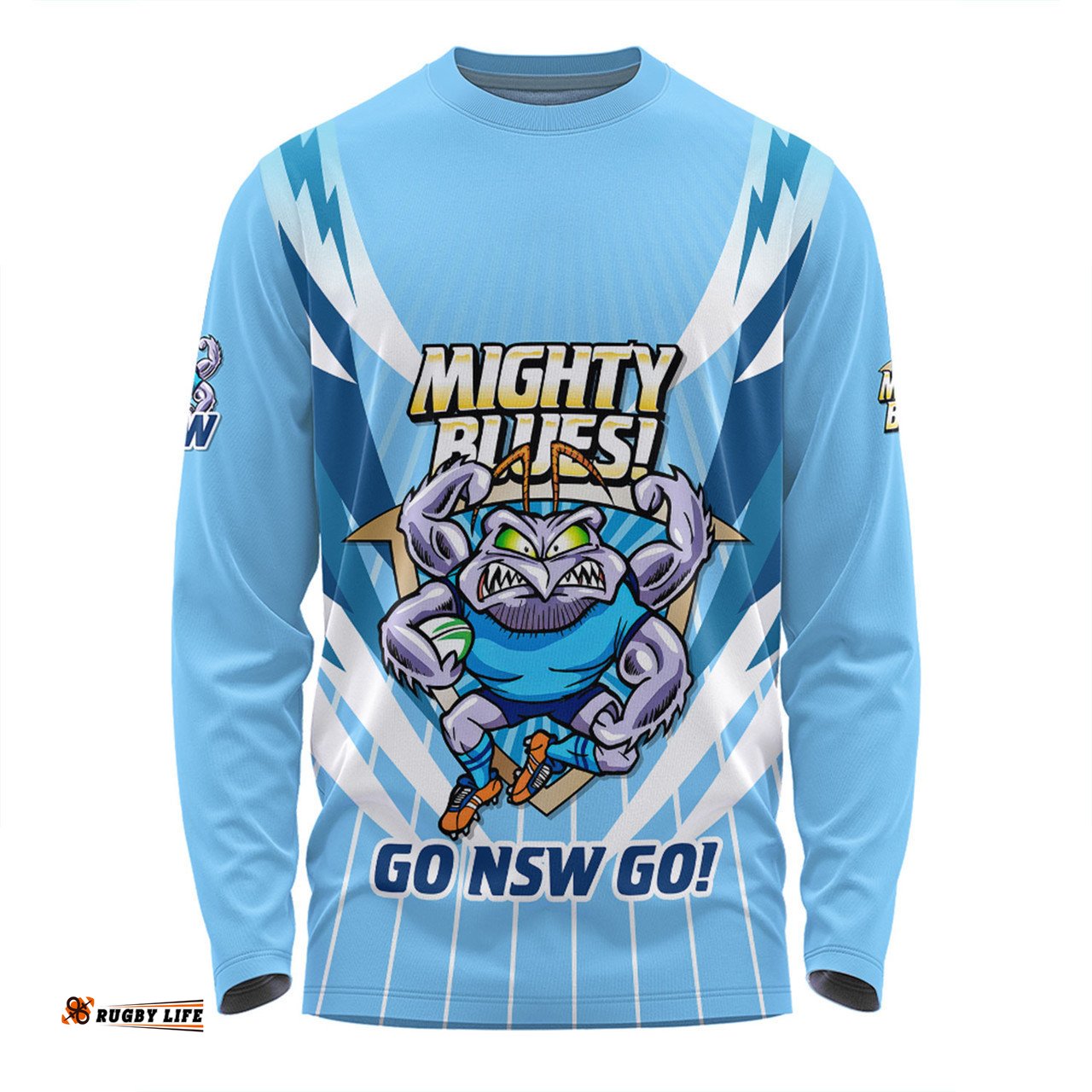 New South Wales Blues Long Sleeve T-shirt Custom State Of Origin 2024 Passionate Fan Born To Win Ver 2
