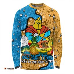 Gold Coast Titans Custom Long Sleeve T-shirt - Australian Big Things Long Sleeve T-shirt