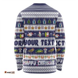 Victoria Christmas Custom Long Sleeve T-shirt - Happy Chrissie Ugly Style Long Sleeve T-shirt