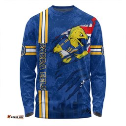 Parramatta Eels Long Sleeve T-shirt - Happy Australia Day Flag Scratch Style
