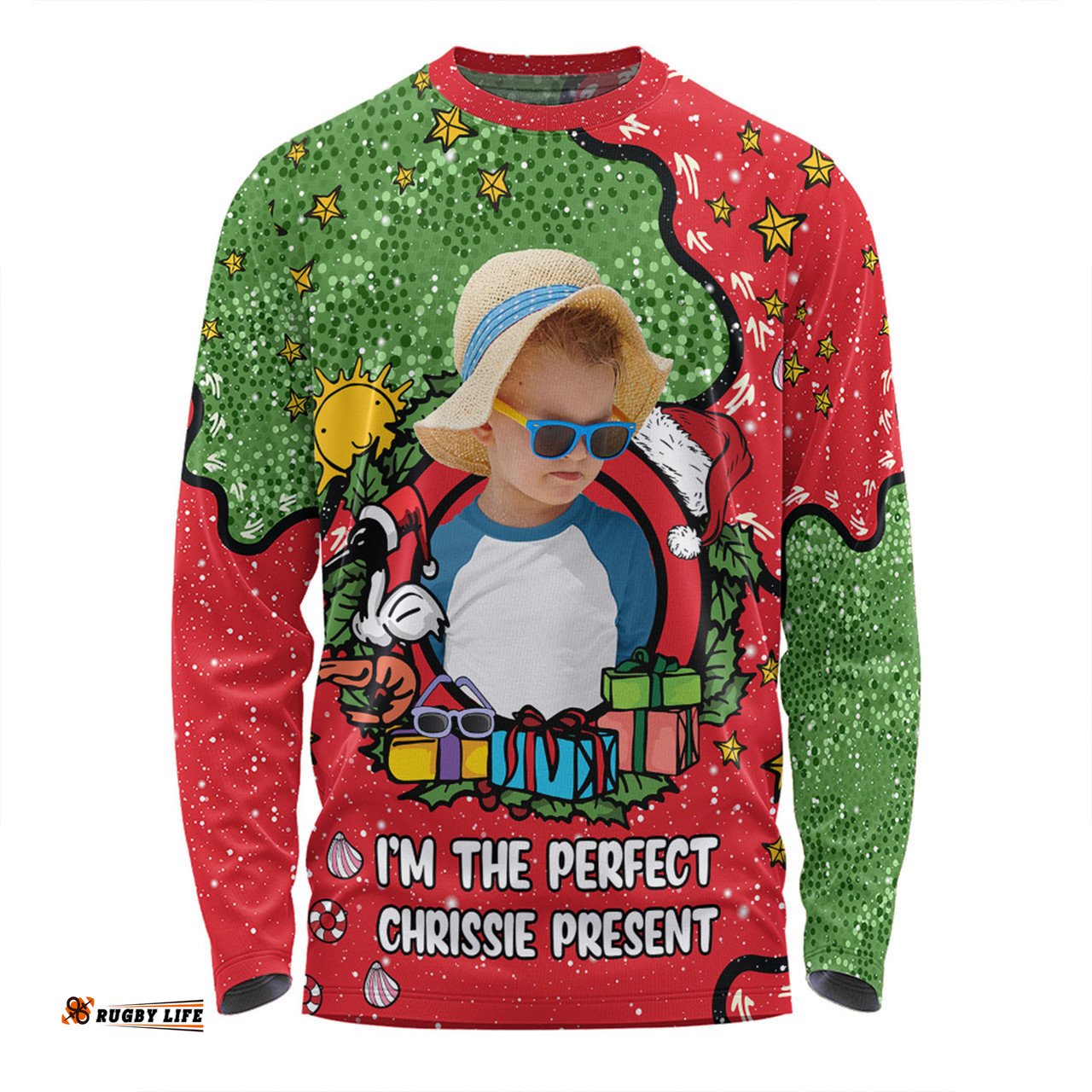 Australia Christmas Custom Long Sleeve T-shirt - I'm the Perfect Present Red Long Sleeve T-shirt