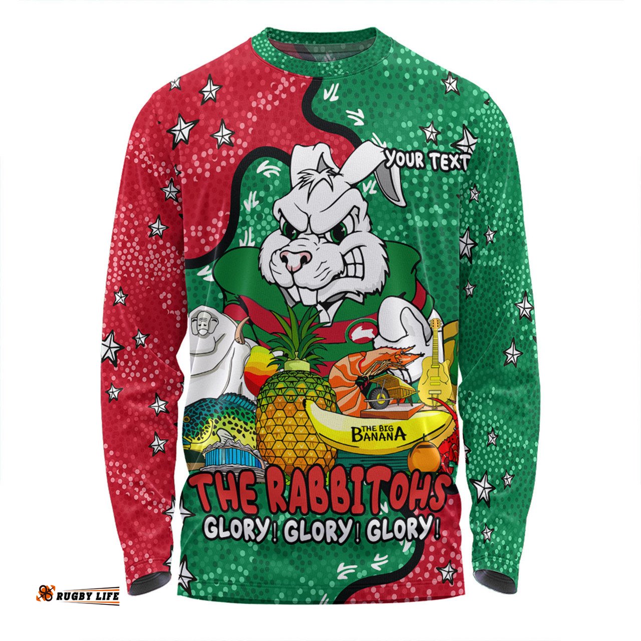 South Sydney Rabbitohs Long Sleeve T-shirt - Australian Big Things Long Sleeve T-shirt