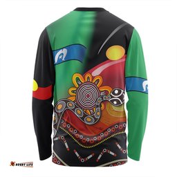 Amazing Aussie Australia Aboriginal Custom The Rainbow Serpent Dreamtime Give Shape To The Earth Long Sleeve T-shirt