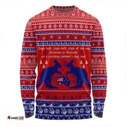 Australian Christmas Carol Christmas Long Sleeve T-shirt - Jingle Bells Ugly Style Long Sleeve T-shirt