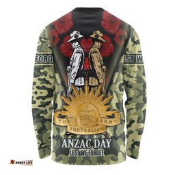 Australia Long Sleeve T-shirt - Anzac Day Australian Army Camo Patterns