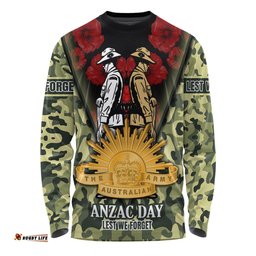 Australia Long Sleeve T-shirt - Anzac Day Australian Army Camo Patterns