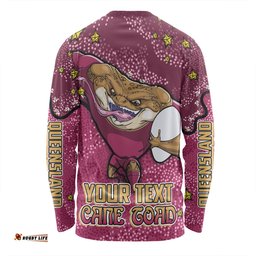Queensland Cane Toads Custom Long Sleeve T-shirt - Team With Dot And Star Patterns For Tough Fan Long Sleeve T-shirt