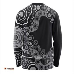 Australia Long Sleeve T-shirt Aboriginal Indigenous Dot Painting