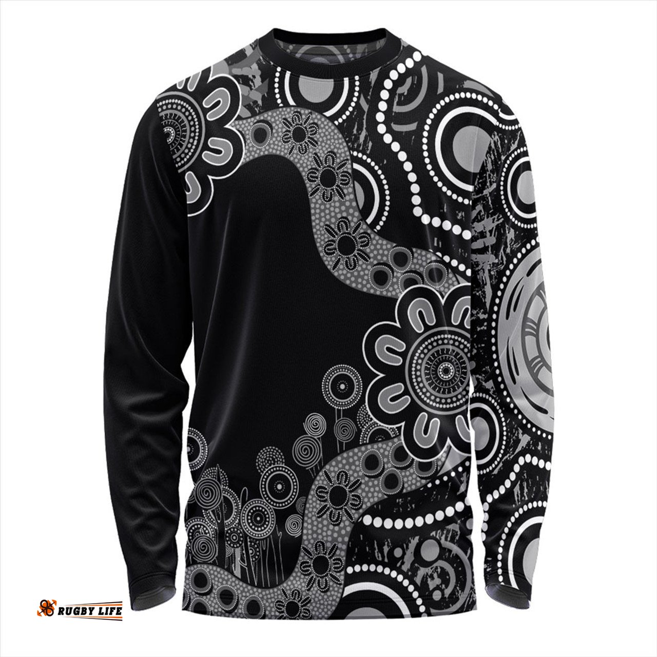 Australia Long Sleeve T-shirt Aboriginal Indigenous Dot Painting