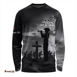 Australia Long Sleeve T-shirt Lest We Forget Remember Soldiers