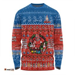 Newcastle Knights Christmas Custom Long Sleeve T-shirt - Chrissie Spirit Long Sleeve T-shirt