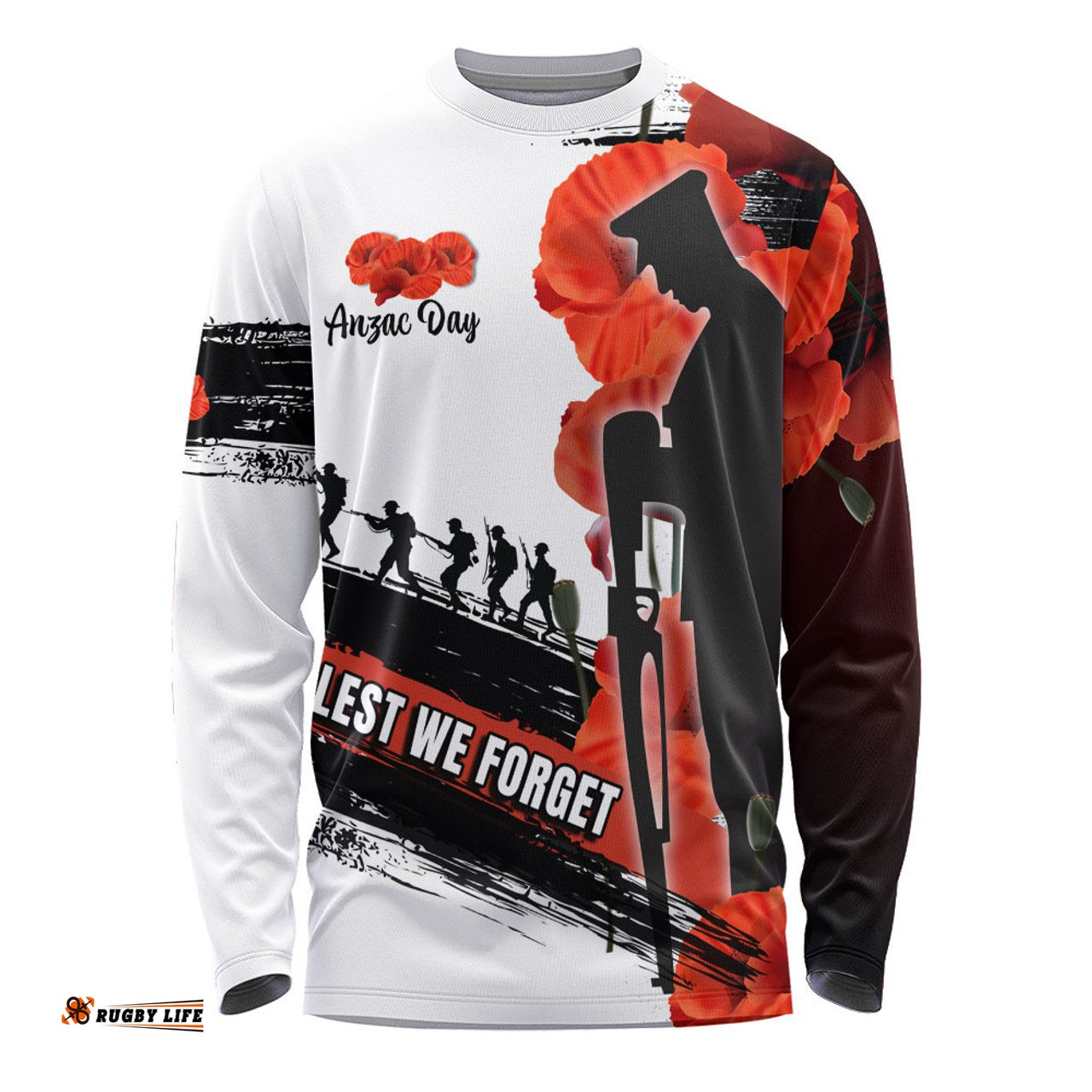 Australia Long Sleeve T-shirt - Custom Anzac Day Special Style ( Ver 2 )