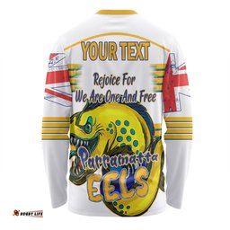 Parramatta Eels Long Sleeve T-shirt - Happy Australia Day We Are One And Free V2
