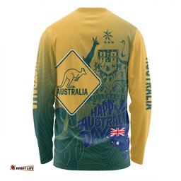 Australia Australia Day Custom Long Sleeve T-shirt - Australia Coat Of Arms Kangaroo And Koala Sign Long Sleeve T-shirt