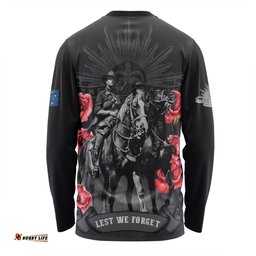 Australia Long Sleeve T-shirt - Anzac Day Lest We Forget The Light Horse