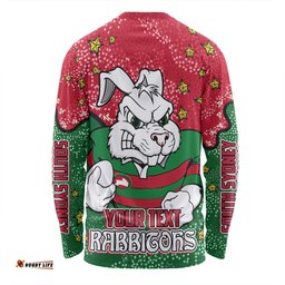 South Sydney Rabbitohs Long Sleeve T-shirt - Team With Dot And Star Patterns For Tough Fan Long Sleeve T-shirt