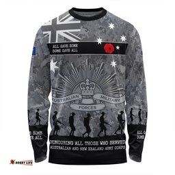 Australia Anzac Day Long Sleeve T-shirt - Australia and New Zealand Warriors All gave some Some Gave All Black Long Sleeve T-shirt