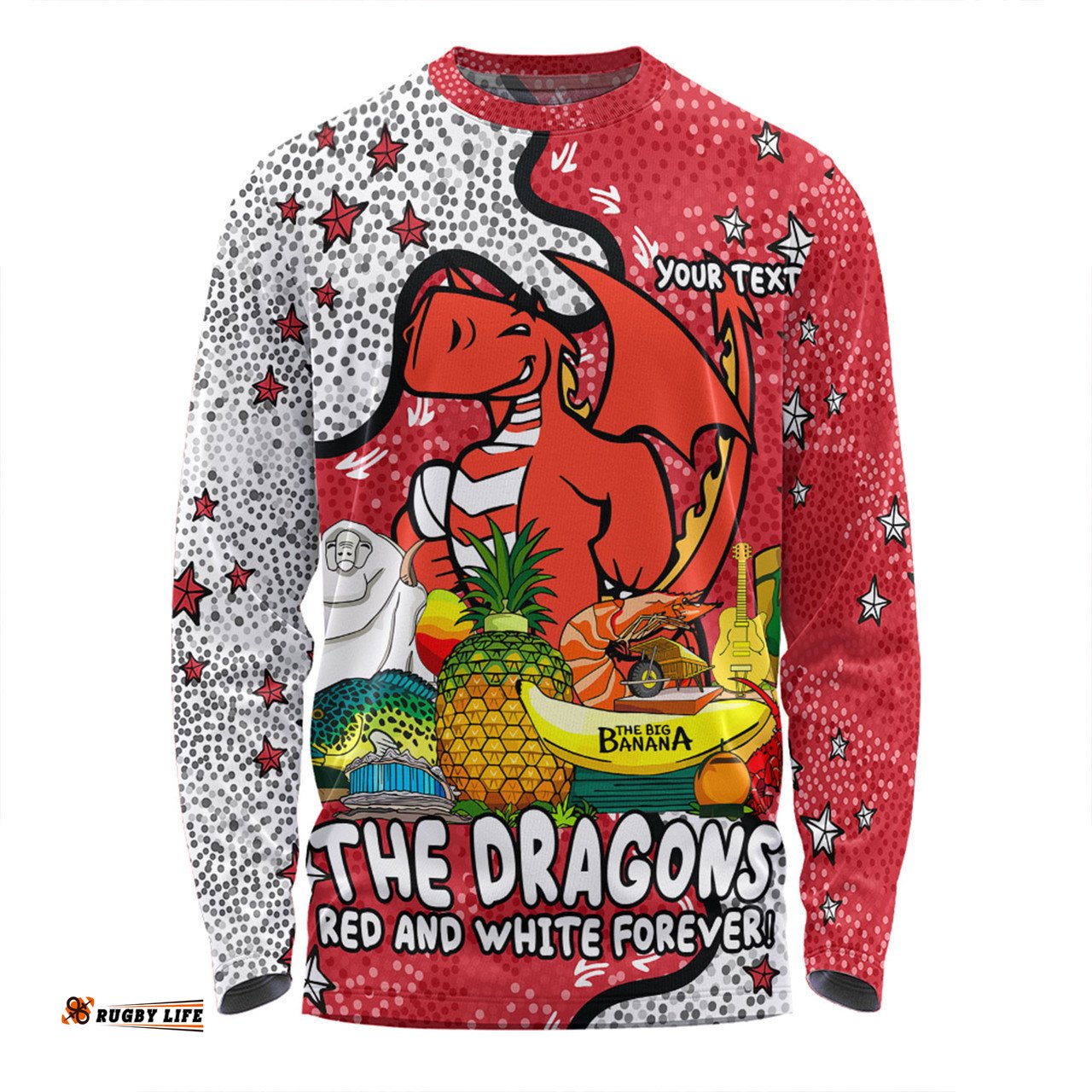 St. George Illawarra Dragons Custom Long Sleeve T-shirt - Australian Big Things Long Sleeve T-shirt
