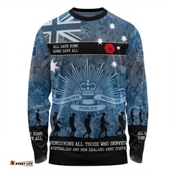 Australia Anzac Day Long Sleeve T-shirt - Australia and New Zealand Warriors All gave some Some Gave All Blue Long Sleeve T-shirt